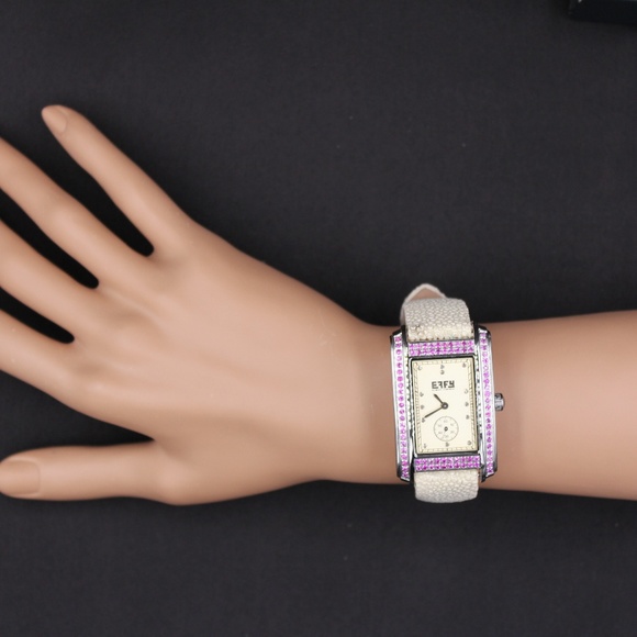 Pink Saphire Diamond 1.89 Tcw Unisex Luxury Watch main image 2